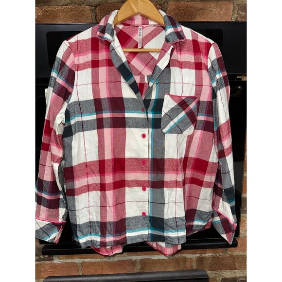 Soma Two Piece Pajama Set Red Green Plaid Flannel S Warm Soft Christmas Holiday - Picture 1 of 14